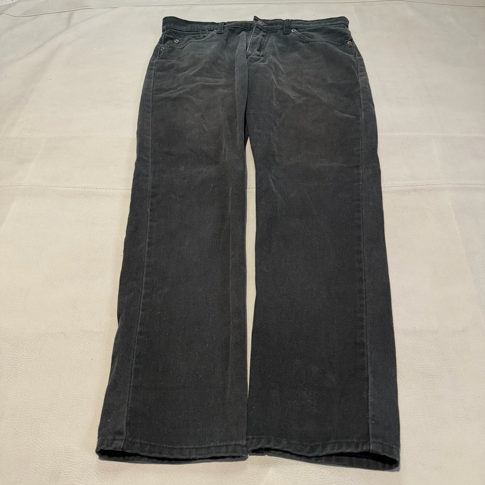 VTG Y2K Levi 501 Men Black Denim Punk Jean‎ Straight Leg Cotton USA-34x28-6311